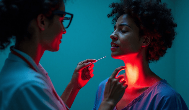 Swollen tonsils or lymph nodes that can make swallowing uncomfortable