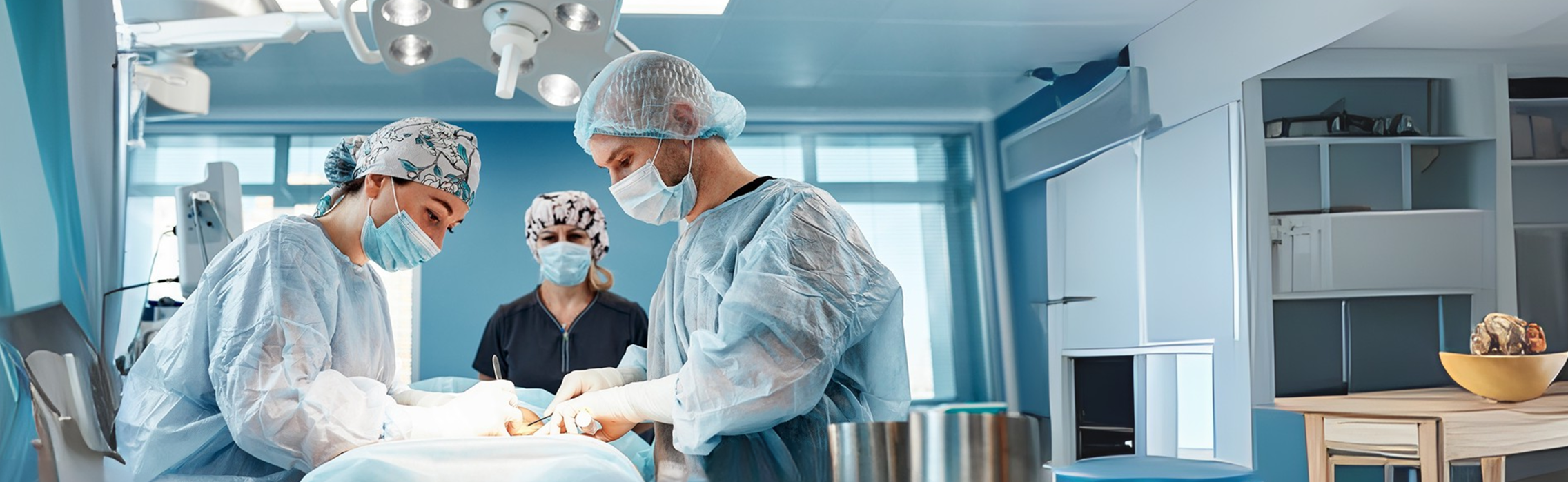 Surgeons performing operation